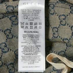 Pre Owned Gucci Blue GG Jacquard Denim Bermuda Shorts L