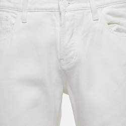 Pre Owned Gucci White Denim Regular Fit Jeans S Waist 32"