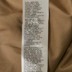 Gucci Beige Web Collar Cotton Piquet Polo T-Shirt XS