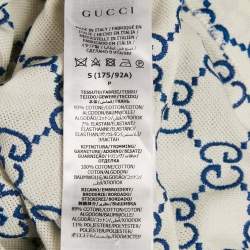 Pre Owned Gucci GG Embroidered Cotton Pique Polo T-Shirt S