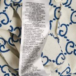 Pre Owned Gucci GG Embroidered Cotton Pique Polo T-Shirt S