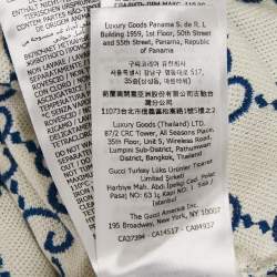 Pre Owned Gucci GG Embroidered Cotton Pique Polo T-Shirt S