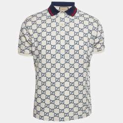 Gucci GG Embroidered Cotton Pique Polo T-Shirt S