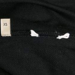 Pre Owned Gucci Black Interlocking GG Collar Pique Cotton Polo T-Shirt XS