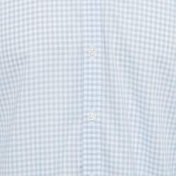 Pre Owned Gucci Blue Checks Cotton Long Sleeve Shirt L