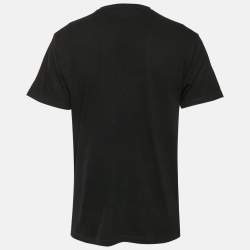 Pre Owned Gucci Black GG Logo Print Jersey Short Sleeve T-Shirt S