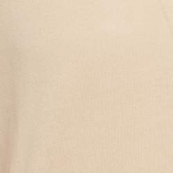 Pre Owned Gucci Beige Cotton Knit Crewneck Sweatshirt XL