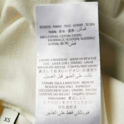 Pre Owned تي شيرت غوتشي قطن مطبوع بطبقات شعار بليد ثلاثي الألوان ياقة دائرية مقاس صغير (اكس سمول)