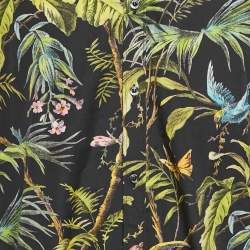 Pre Owned Gucci Green Printed Cotton Short Sleeve Duke Shirt XL   