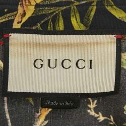 Pre Owned Gucci Green Printed Cotton Short Sleeve Duke Shirt XL   