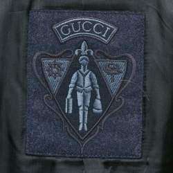 Pre Owned Gucci Blue Wool Felt Regular Fit Blazer L