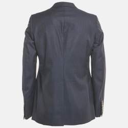Pre Owned Gucci Navy Blue Wool Single Breasted Blazer L