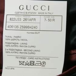 Pre Owned Gucci Navy Blue Wool Single Breasted Blazer L