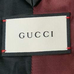 Pre Owned Gucci Navy Blue Wool Single Breasted Blazer L