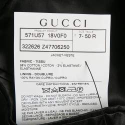Pre Owned Gucci Burgundy Velvet Single Breasted Blazer L