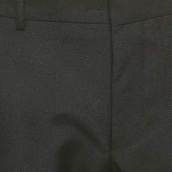 Pre Owned Gucci Black Wool Regular Trousers  L