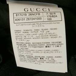 Pre Owned Gucci Black Wool Regular Trousers  L