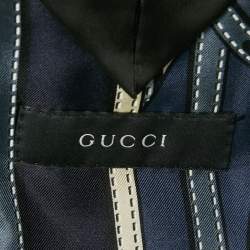 مملوكة مسبقًا بليزر غوتشي غبردين أسود بقصة عادية مقاس متوسط