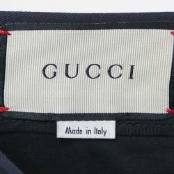 مملوكة مسبقًا بنطلون غوتشي جبرادين كحلي بشريط جانبي مقاس ضخم (اكس لارج)