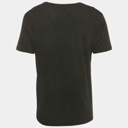 مملوكة مسبقًا Gucci Black GG Web Print Cotton Crewneck T-Shirt S
