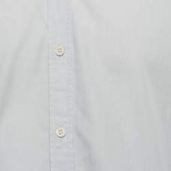 Pre Owned Gucci Blue Cotton Long Sleeve Skinny Shirt M