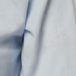 Pre Owned Gucci Blue Cotton Long Sleeve Skinny Shirt M