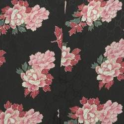 Pre Owned Gucci Black Floral Print Silk Shorts M