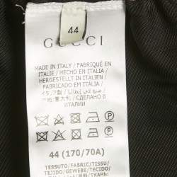 Pre Owned Gucci Black Floral Print Silk Shorts M