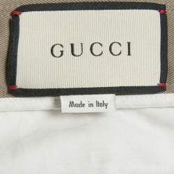 Pre Owned Gucci Beige Gabardine Trousers XL