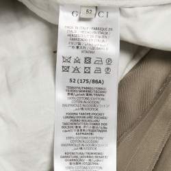 Pre Owned Gucci Beige Gabardine Trousers XL