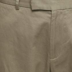 Pre Owned Gucci Beige Gabardine Trousers XL