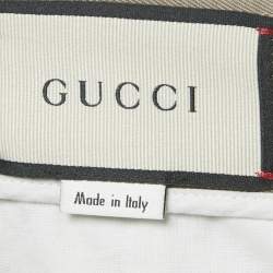 Pre Owned Gucci Beige Gabardine Trousers XL