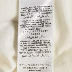 Pre Owned Gucci White Tiger Head Print Cotton T-Shirt S