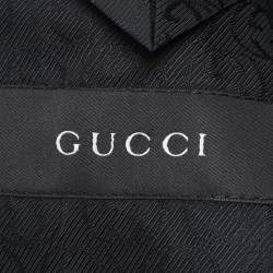 Pre Owned Gucci Black Wool Suit Set L