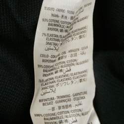 Pre Owned Gucci Black Contrast Trim Cotton Polo T-Shirt M