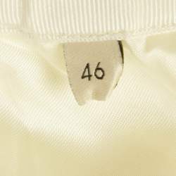 Pre Owned Gucci x Adidas Cream/Yellow Monogram Print Viscose Shorts S