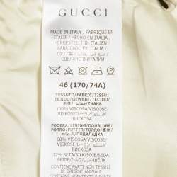 Pre Owned Gucci x Adidas Cream/Yellow Monogram Print Viscose Shorts S
