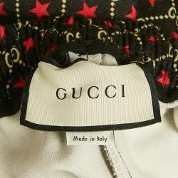 Pre Owned Gucci Multicolor GG Print Jersey Web Stripe Detail Track Pants  S