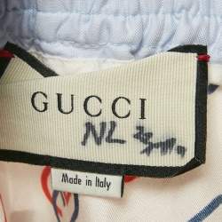 Pre Owned Gucci Multicolor GG Print Silk Shorts M