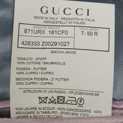 مملوكة مسبقًا جاكيت غوتشي أحادي الصدر كوردروي مطرز بشعار النحلة باللون الأسود مقاس كبير ( لارج )