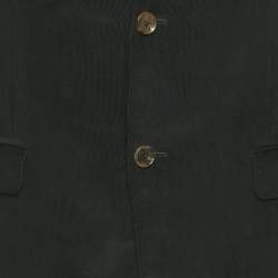 مملوكة مسبقًا جاكيت غوتشي أحادي الصدر كوردروي مطرز بشعار النحلة باللون الأسود مقاس كبير ( لارج )