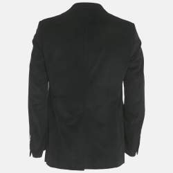 مملوكة مسبقًا جاكيت غوتشي أحادي الصدر كوردروي مطرز بشعار النحلة باللون الأسود مقاس كبير ( لارج )