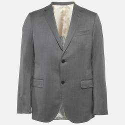Pre Owned Gucci Grey Wool Single Breasted Regular Fit Blazer L