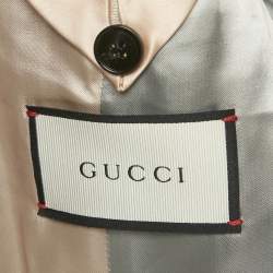 Pre Owned Gucci Grey Wool Single Breasted Regular Fit Blazer L