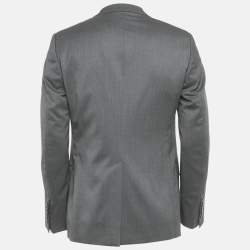 Pre Owned Gucci Grey Wool Single Breasted Regular Fit Blazer L