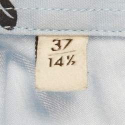 Pre Owned Gucci Blue Bee Print Cotton Duke Shirt XS