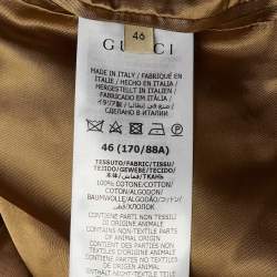 Pre Owned Gucci X Adidas Orange GG Trefoil Cotton Belted Jacket S