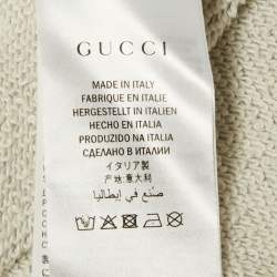 Pre Owned Gucci Grey GG Band Trim Cotton Zip-Up Hoodie XL