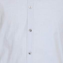 مملوكة مسبقً ا قميص غوتشي "دوك" بيّاقة مطرزة ثعبان قطن أزرق مقاس متوسط (ميديوم)