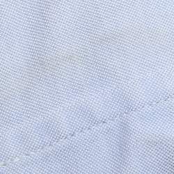 مملوكة مسبقًا قميص غوتشي "دوك" بيّاقة مطرزة ثعبان قطن أزرق مقاس متوسط (ميديوم)